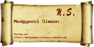 Medgyessi Simeon névjegykártya
